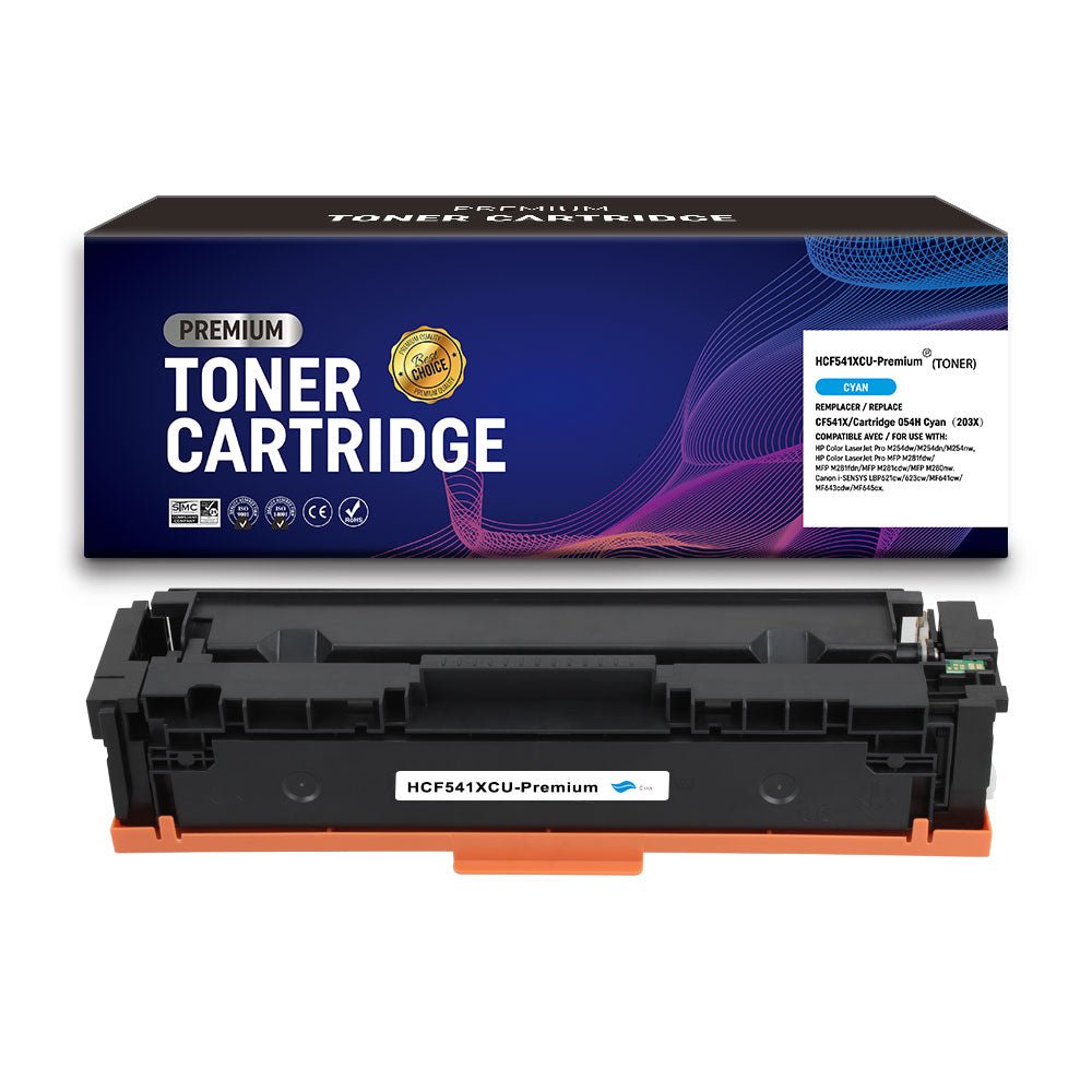 Cartouche de toner Compatible HP CF541X/Cartridge 054H Cyan (203X) Cyan 2500pages - KERA FRANCE Cartouche de toner Compatible HP CF541X/Cartridge 054H Cyan (203X) Cyan 2500pages - KERA FRANCE